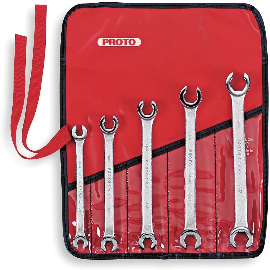 Flare Double Wrench Set, 5 Pieces, 12 Pts