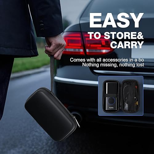 Miniatura 3 de Olarhike Inflador de neumáticos Compresor de aire portátil, bomba de aire automática inalámbrica 160PSI para neumáticos de coche, bicicleta, sedán,