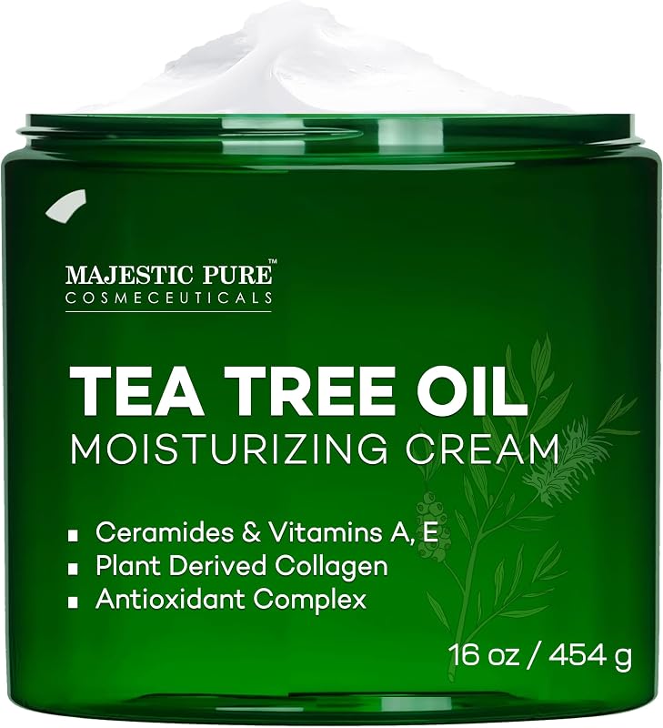 Majestic Pure Tea Tree Moisturizing Cream - 16 Oz | Ideal for moisturizing face, body, and feet as part of your daily skin care routine