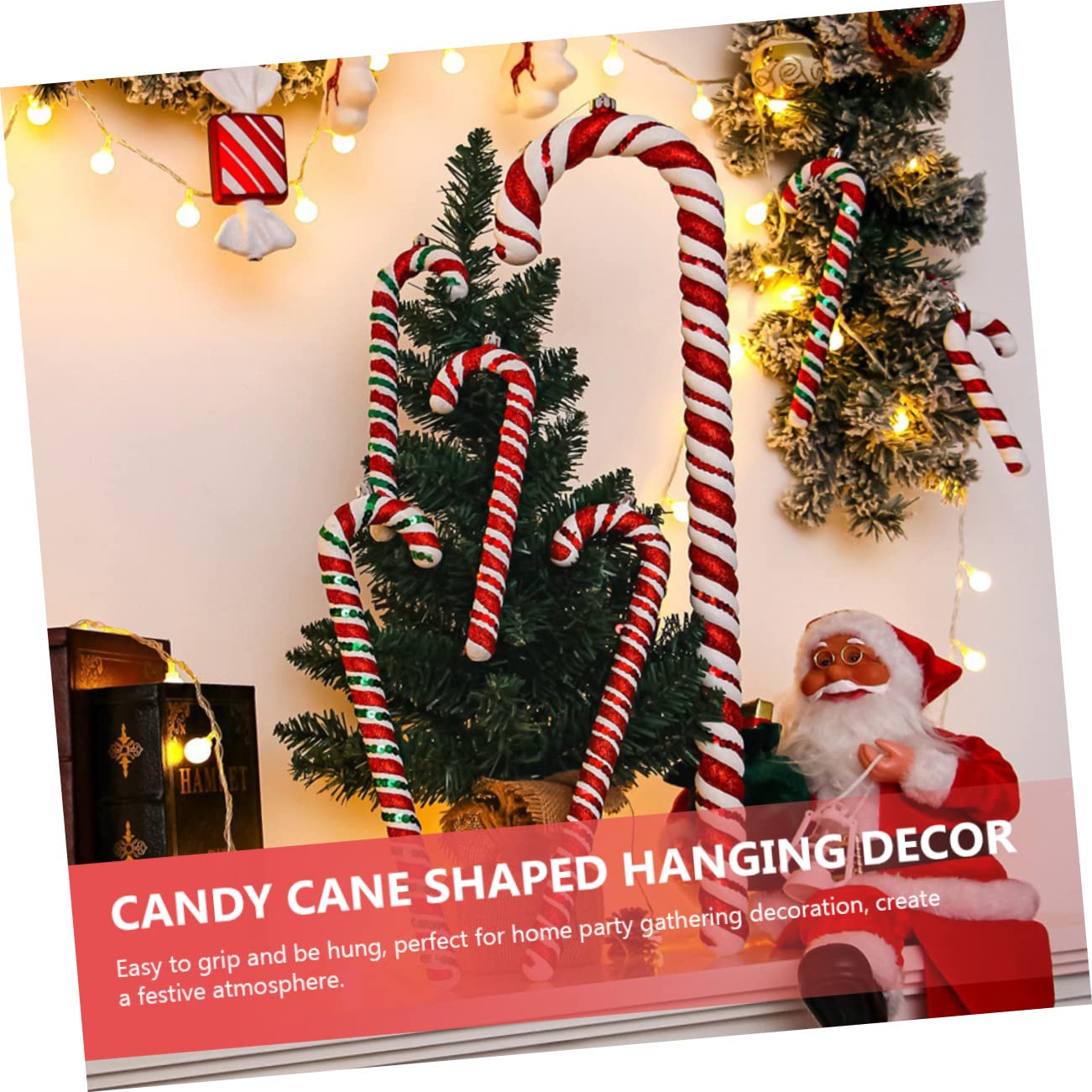 Cabilock 3 Juegos Colgante De Árbol De Navidad De Nieve Soportes Navideños Decoración De Dulces De Jengibre Guirnalda Pegatinas Adornos De Decoración Navideña 6 Piezas * 3
