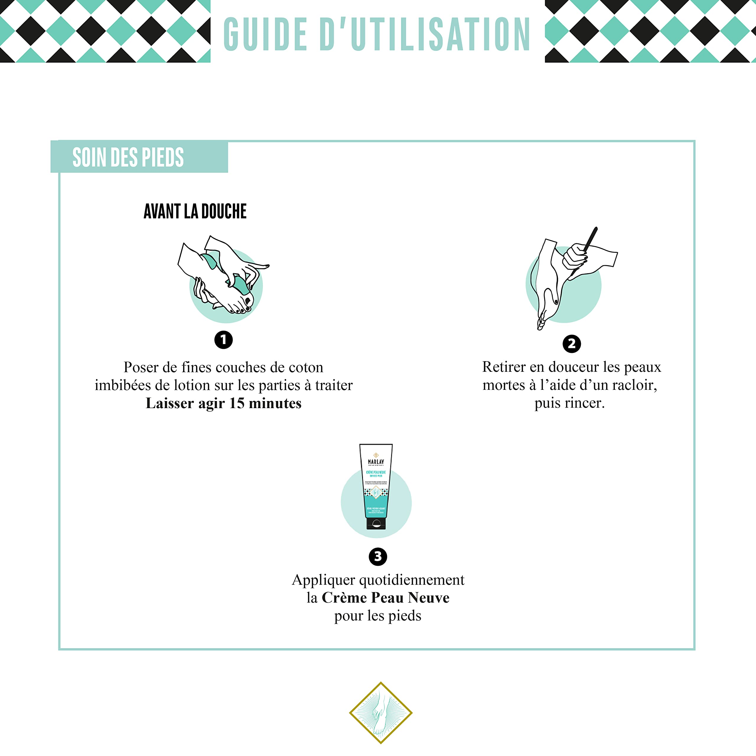 Marlay Cosmetics - Soin Peau Neuve 500 ml - Lotion Pieds Secs et Abimés à la Chélidoine Bio - 99% Origine Naturelle - Soigne Callosités, Cuticules, Cors & Crevasses - Végan - Fabriqué en France
