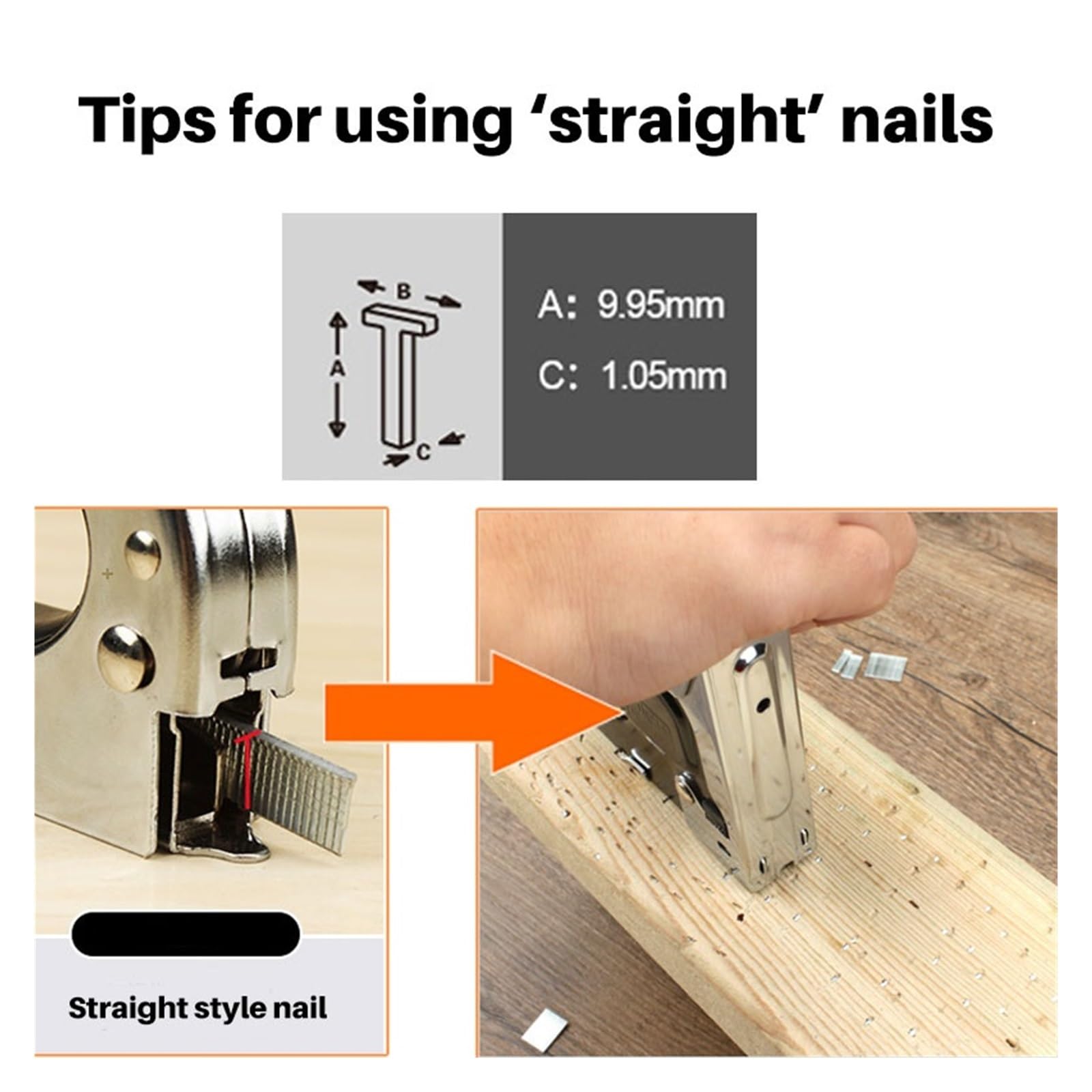 3 In 1 Sparachiodi Mobili Fai Da Te Costruzione Cucitrice Tappezzeria Cucitrice Con 600 Graffette Decorazioni For La Casa Strumento Di Carpenteria(Nail shooter600nails)