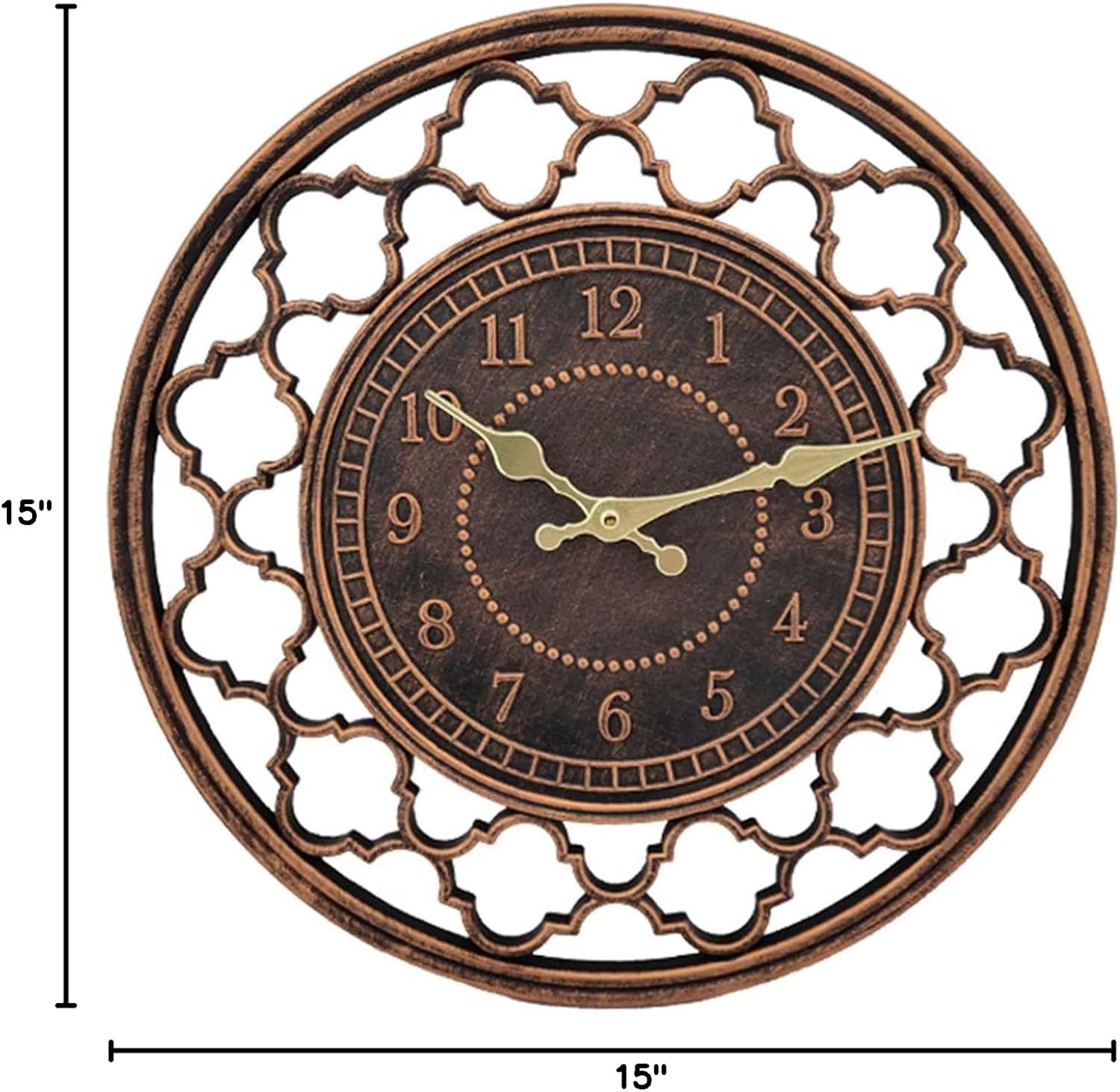 Wall Clock Watch Round European Style Outdoor Waterproof Creative Art Clocks Home Decor for Livingroom Bedroom Kitchen Office Garden