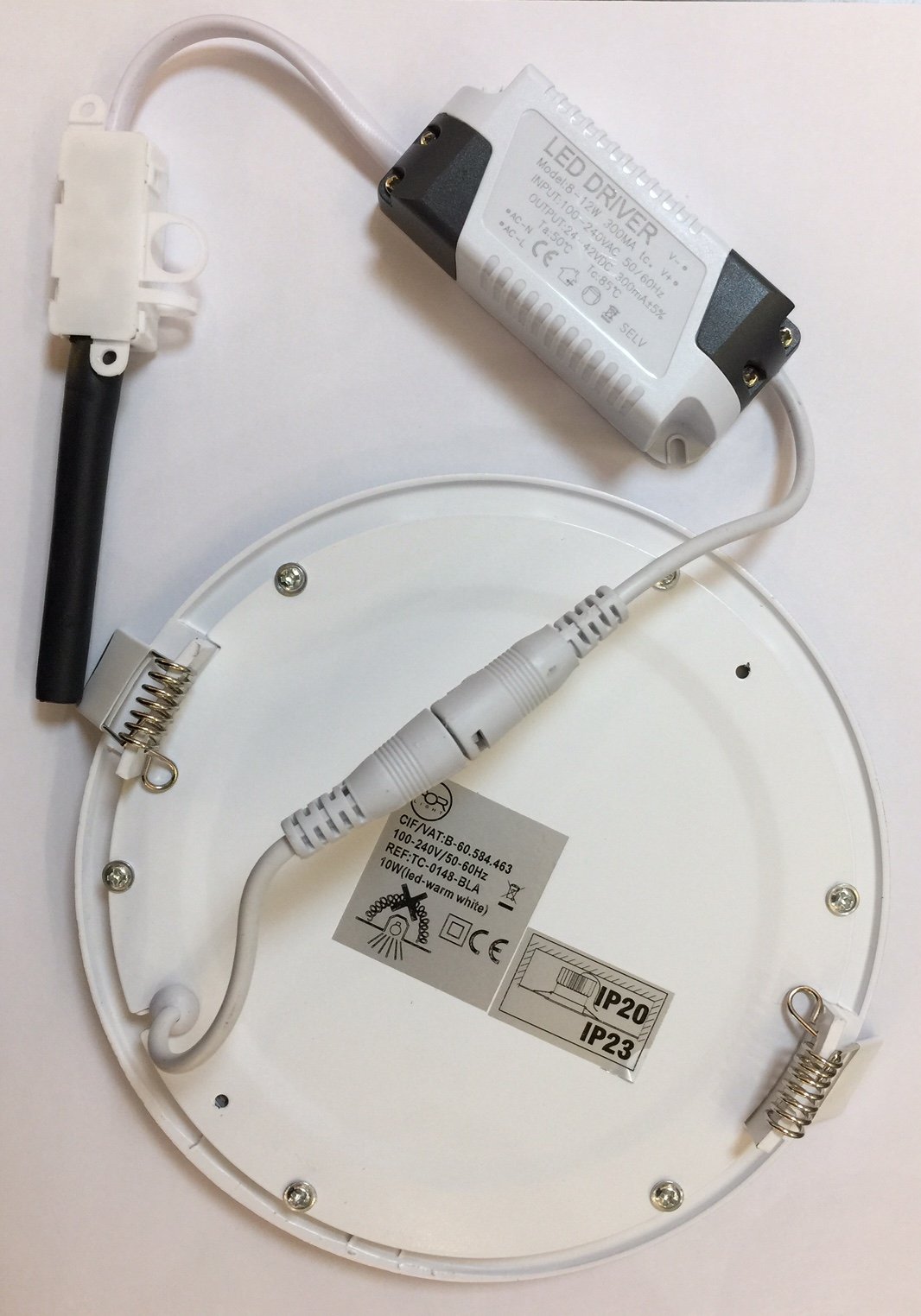 FORLIGHT Easy - Downlight empotrable redondo LED integrado Blanco mate - Blanco cálido