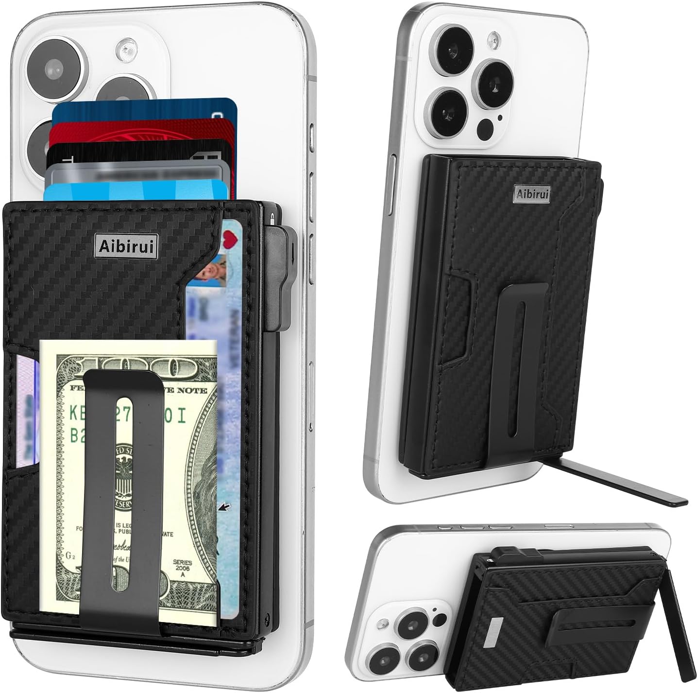 Ridge Wallet for Men,Magnetic Wallet with Stand,Slim Card Holder image 4