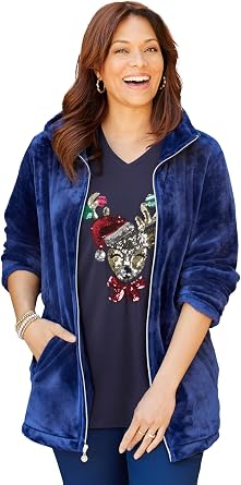 Catherines Womens Plus Size Wit & Whimsy Holiday & Christmas Tees