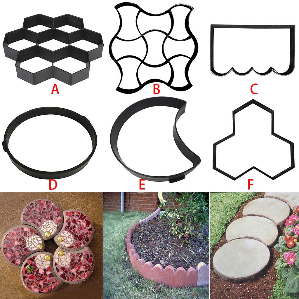 Moule à Pavés Delaman - DIY Jardin, Allée - ABS Réutilisable - 34.5x32.5cm