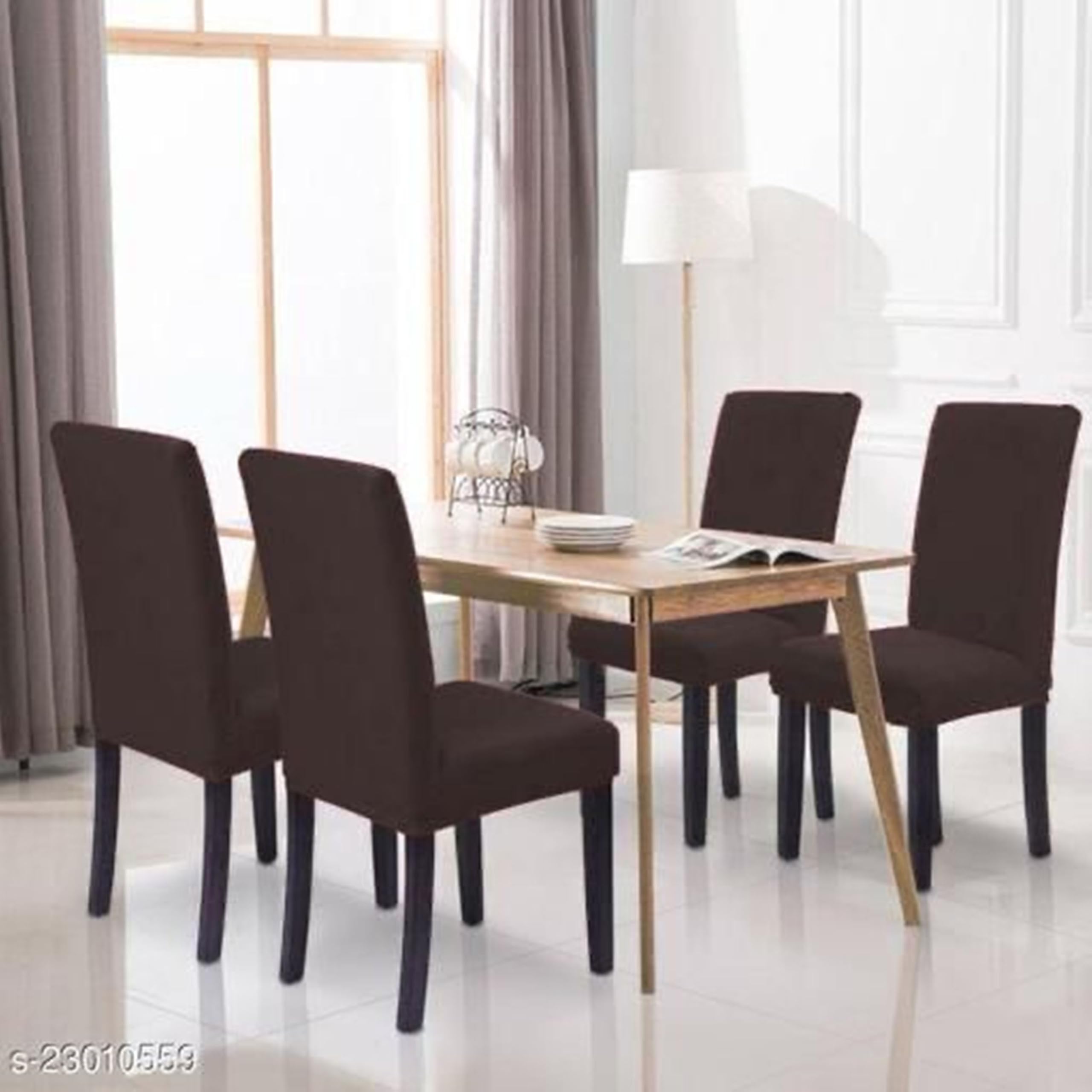 Elastic Stretchable Dining Chair Cover Universal Protective Slipcover, Printed Dining Chair Covers Elastic Chair Seat Case Protector, Slipcovers Set of 4-image-20