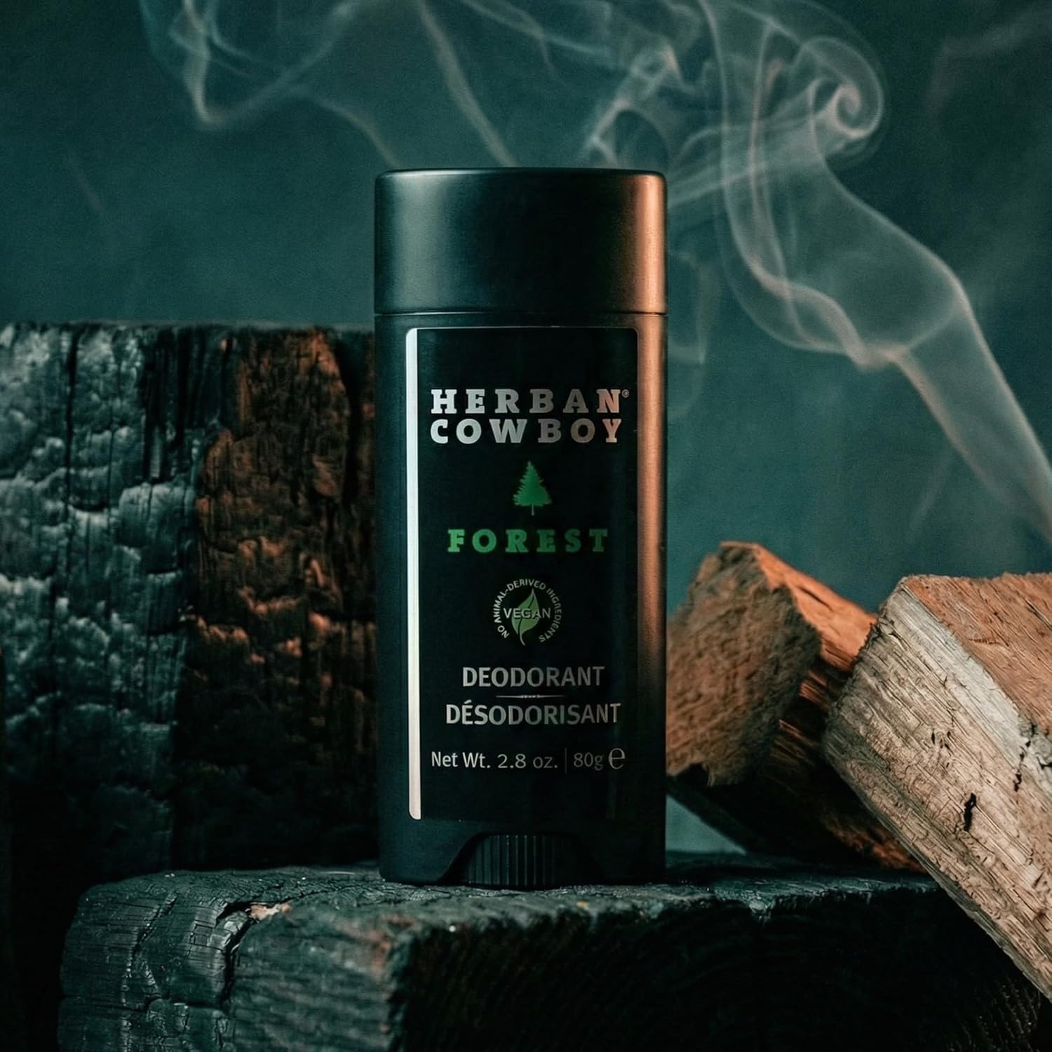 Herban Cowboy Forest Aloe Infused Deodorant with Hints of Cedar, Mandarin, and Black Pepper (2.8 oz) (2 Pack, Forest)