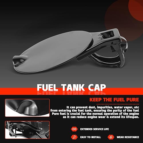Miniatura 6 de Tapa de llenado de combustible Tapa del depósito de combustible para Chevrolet Silverado 2007-2014 GMC Sierra 2500 3500 Reemplazo de puerta de