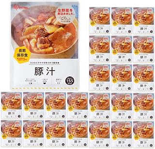 爱丽思欧雅玛(IRIS OHYAMA) 猪汤 包装 250g ×24个 应急食品 保存食品 长期保存 (自制造日起) 5年