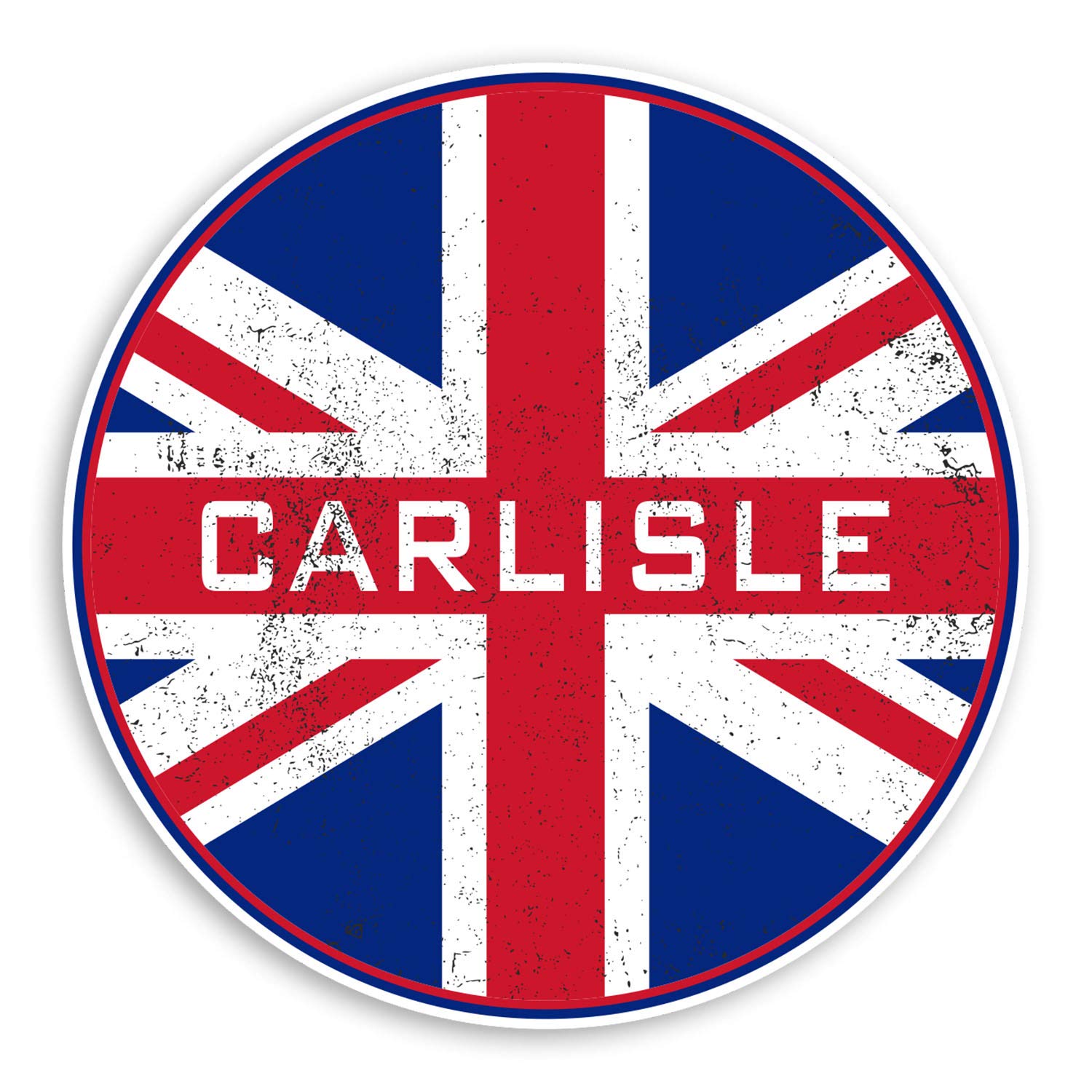 2 x 10cm Carlisle England Vinyl Stickers - Rustic UK Flag Sticker Luggage #20265 (10cm Wide)