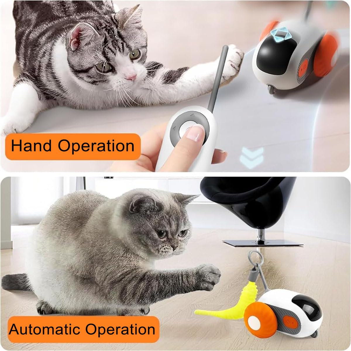 Giocattolo Per Gatti Turbo Tail 2.0 Con Telecomando - Elettrico, 2 Modalità, Ricaricabile USB - Foto 11