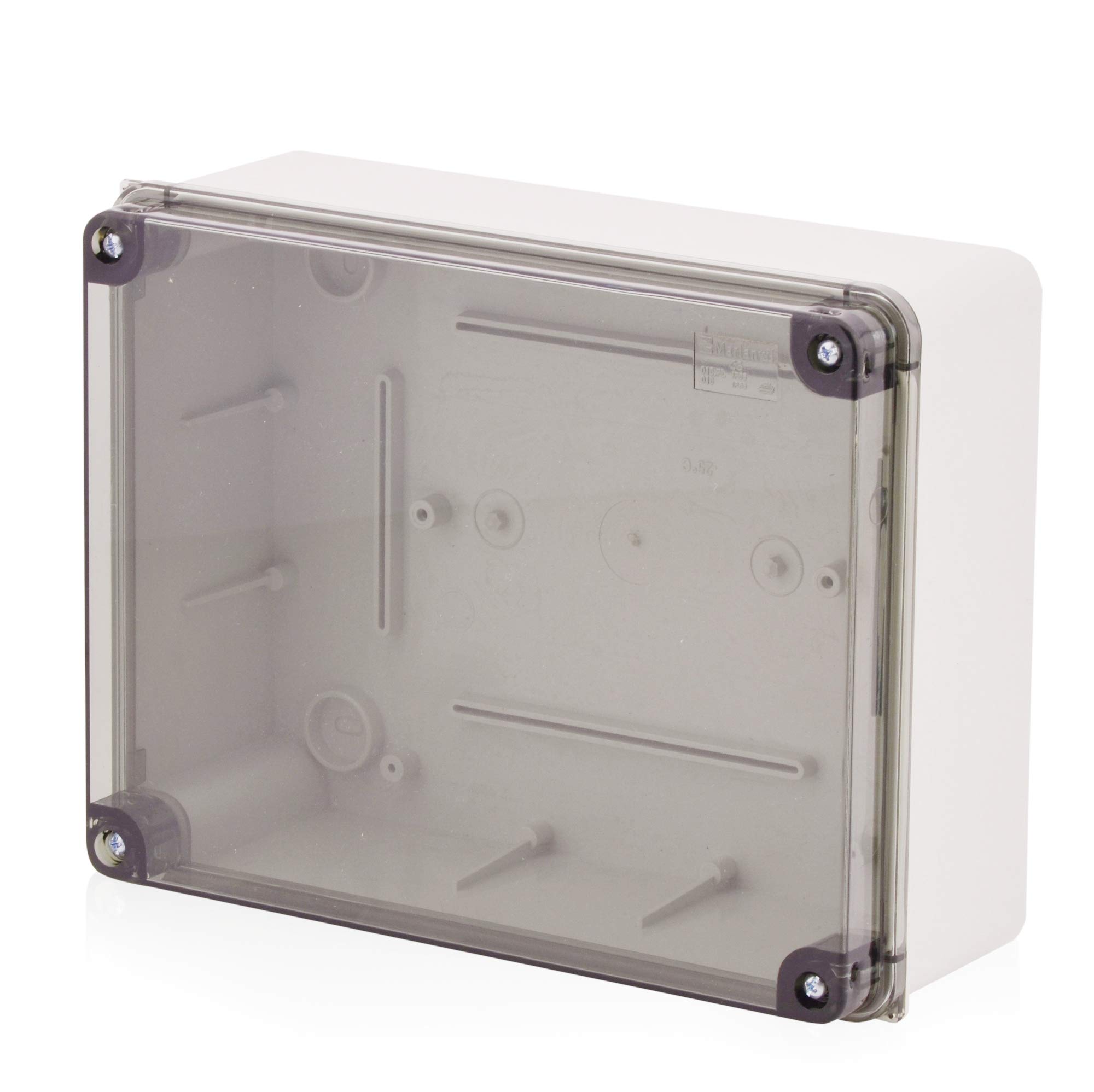 Scatola di montaggio a parete, scatola di derivazione Scatola di plastica con vite | 240x190x90mm | IP65 | coperchio trasparente Scatola di distribuzione Scatola di distribuzione Scatola vuota Scatola industriale