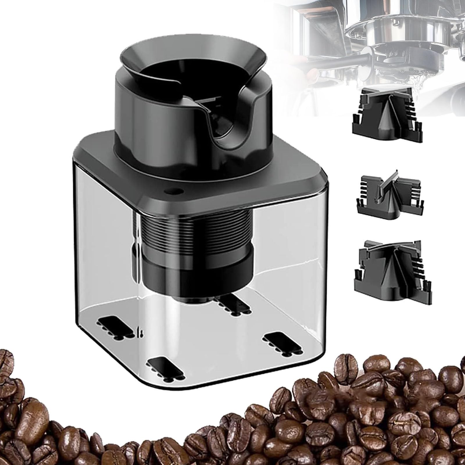 Máquina de Limpieza de portafilter eléctrica Caja de café Portafilter Cleaner, Limpiador automático de portafilter, Cepillo de Limpieza de portafilter de café de 58 mm, para casa,Restaurante