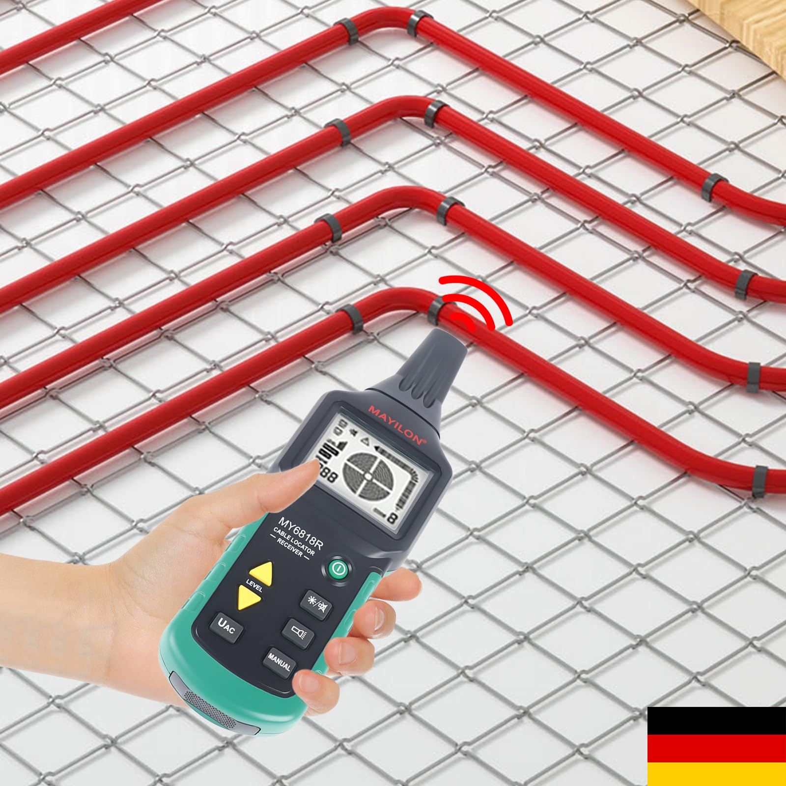 Probador de cables de red, portátil profesional de alambre y cable, buscador de cables, dispositivo de búsqueda de rotura de cables, detector de localizador de tubos de metal, búsqueda de profundidad