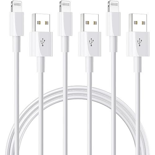 Cable Lightning, 4 colores, 4 unidades, de 6 pies, cable de carga rápida de 90 grados, certificado MFi de Apple para iPhone SEXsXS MaxXRX8 Plus76