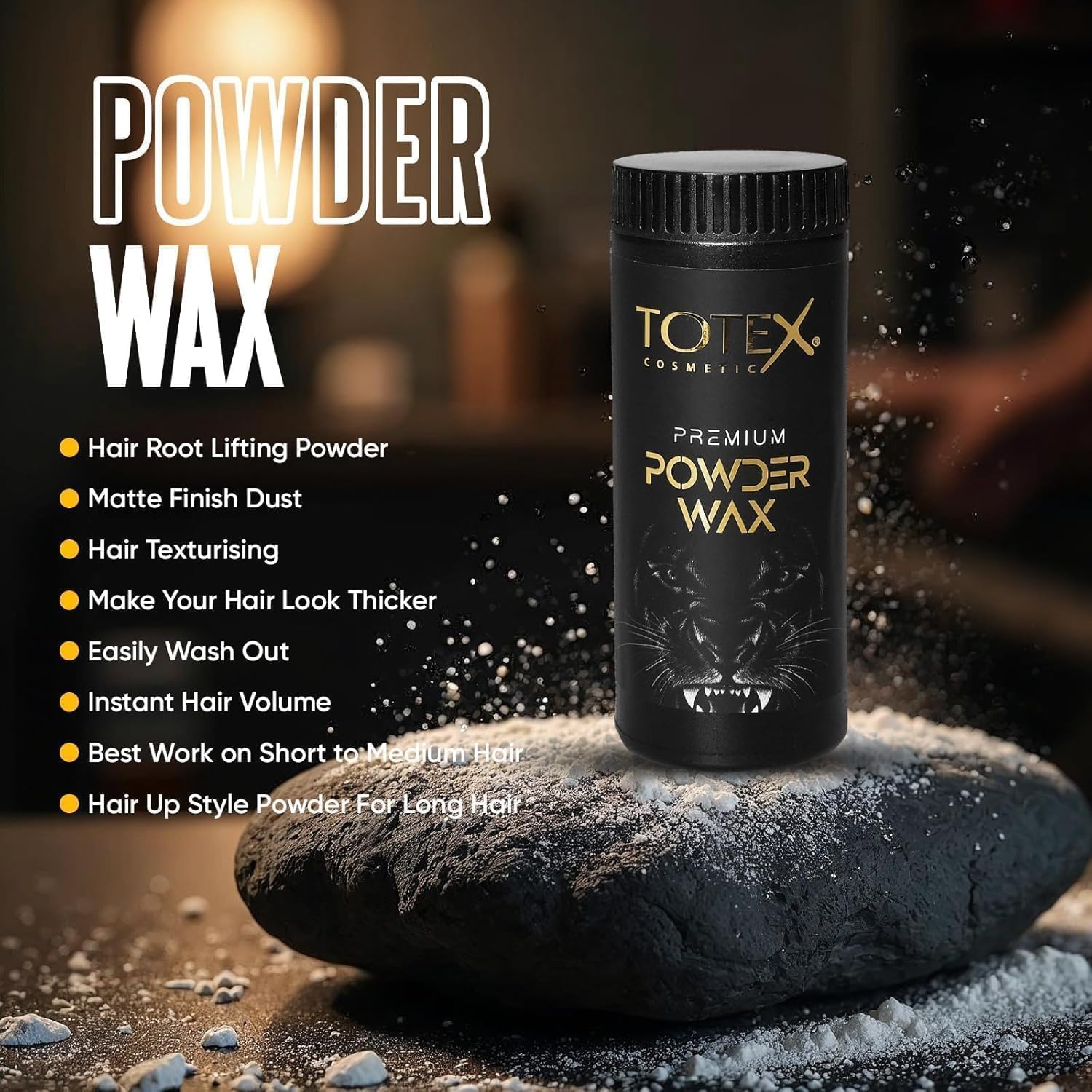 Totex Premium Hair Styling Powder Wax 20g, Pre Gold No3, 20 g (Pack of 1) - Image 3