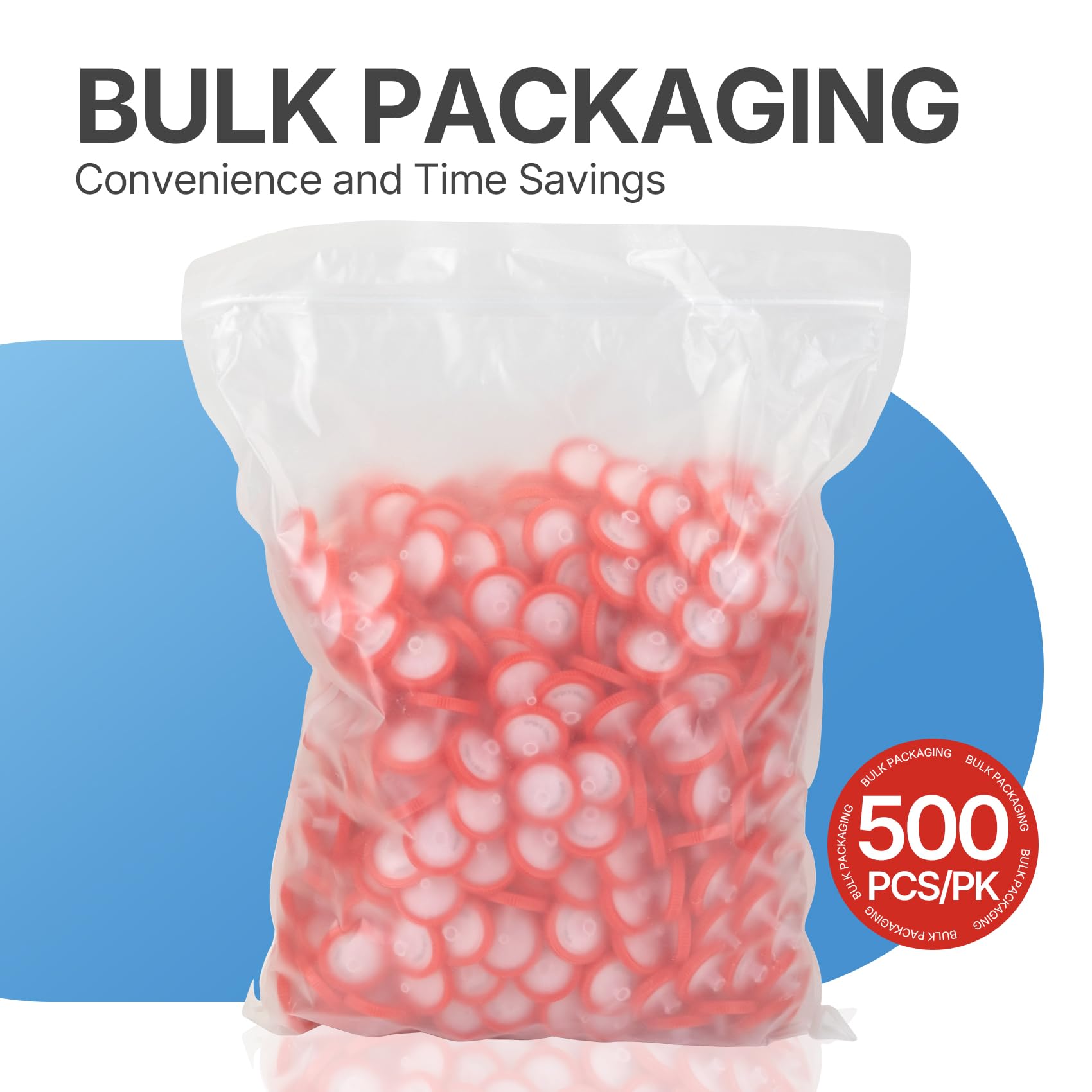 500 pz/sacchetto PTFE filtro per siringhe idrofili 0,45 μm, diametro membrana 25 mm, filtro iniettabile da laboratorio, HPLC e GC