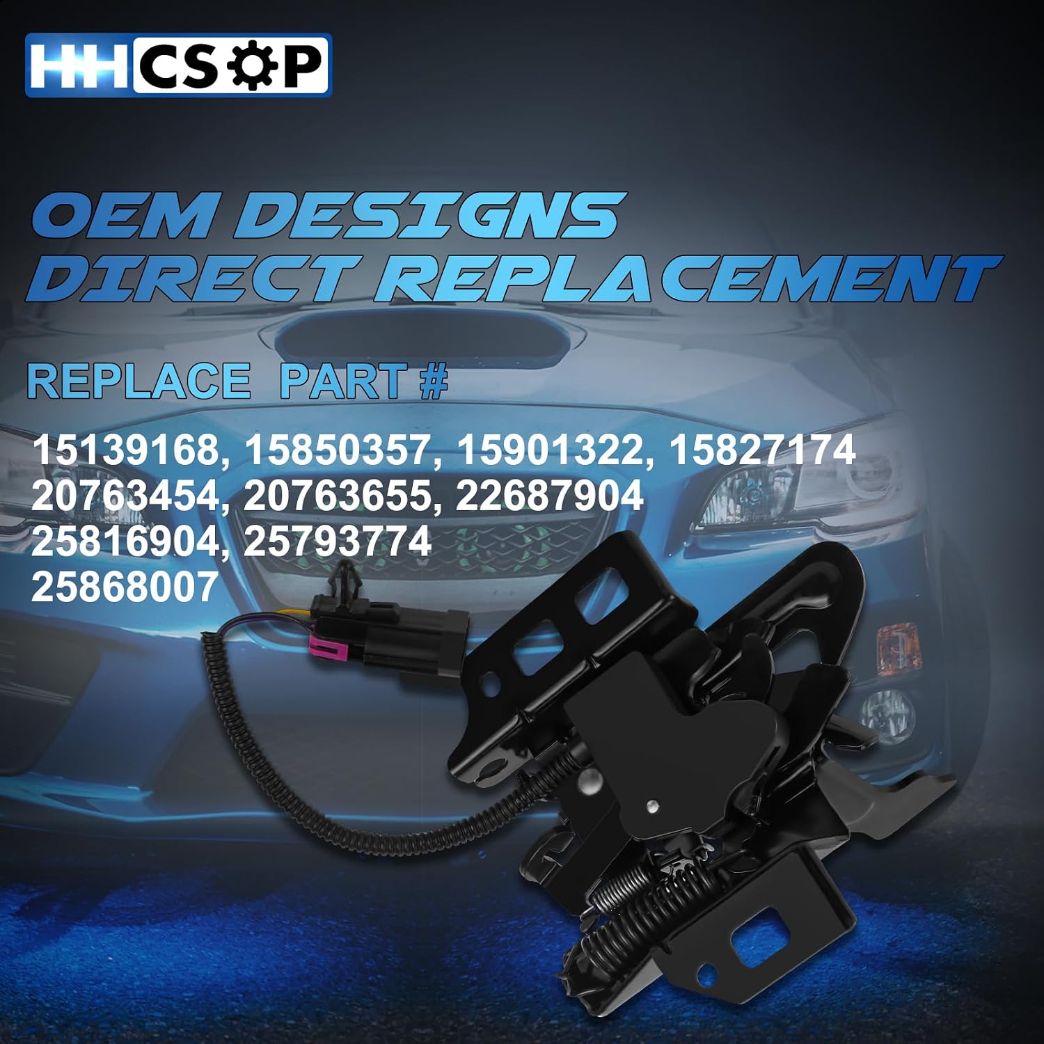 Front Hood Latch Lock Assembly Replacement for Chevy Silverado Suburban Tahoe Avalanche Impala Malibu GMC Sierra Yukon XL Escalade 2006 2007 2008 2009 2010 2011 2012 2013 2014 2015 2016 15139168