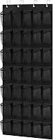 Sapateira de Porta Organizadora, Saco de Armazenamento Suspenso - Vertical, Organizador de Sapatos para Parede, Preto