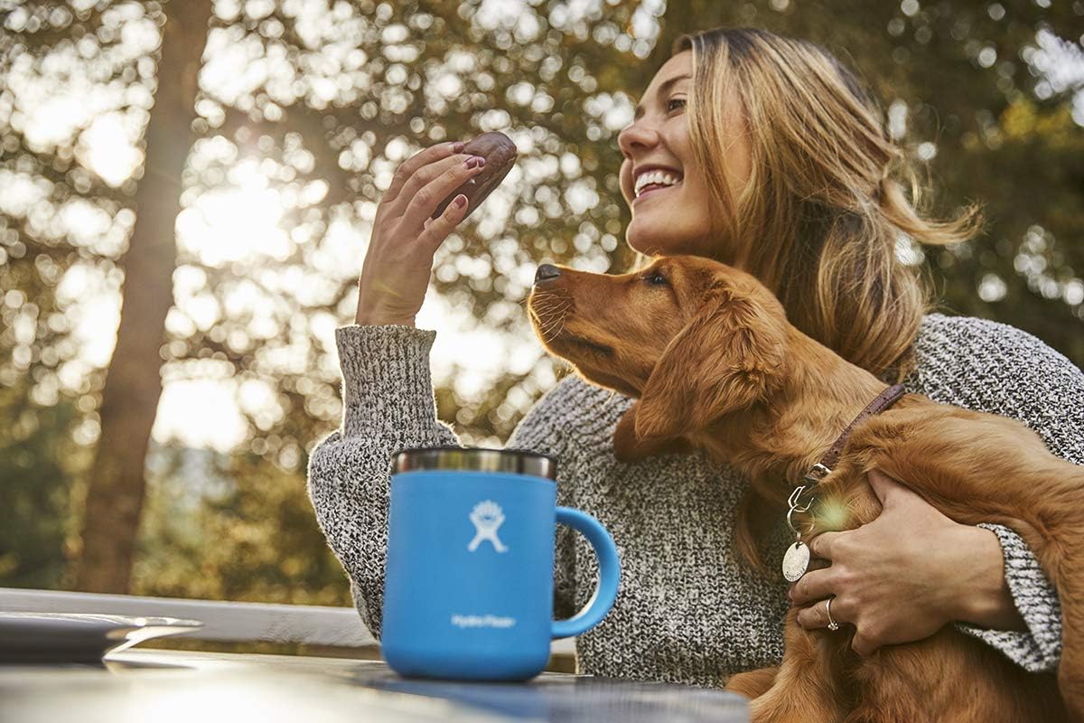 Amаzіng 🔥 Hydro Flask 12 oz Travel Coffee Mug - Stainless Steel & Vacuum Insulated - Press-In Lid - Pacific