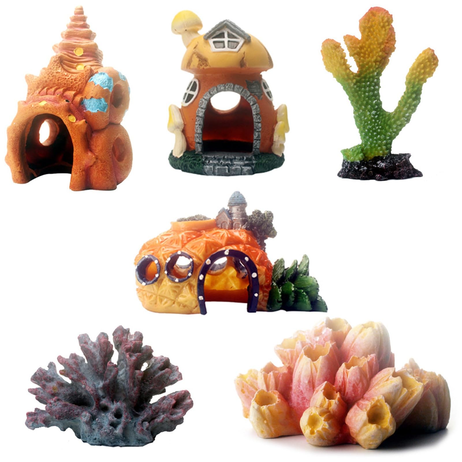 Decorazione Dell'acquario Decorazione for Acquario Acquario Castello Simulazione Muschio Barriera corallina Ornamenti di Corallo Imitazione Roccia Marina Resina rocciosa Accessori Dell'acquario