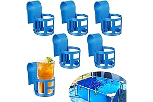 6 Pcs Poolside Cup Holder for above Ground Pools