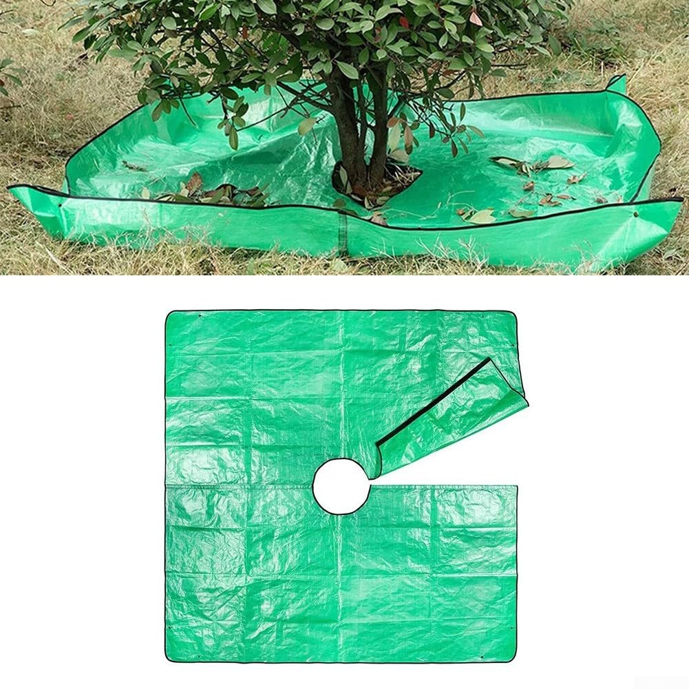 Gdfnmogo Bâche d'aménagement paysager pour collecte de feuilles et élagage de jardin - Couverture robuste en polypropylène avec boutons-pression d'angle, cour extérieure réutilisable (3 x 40 cm)