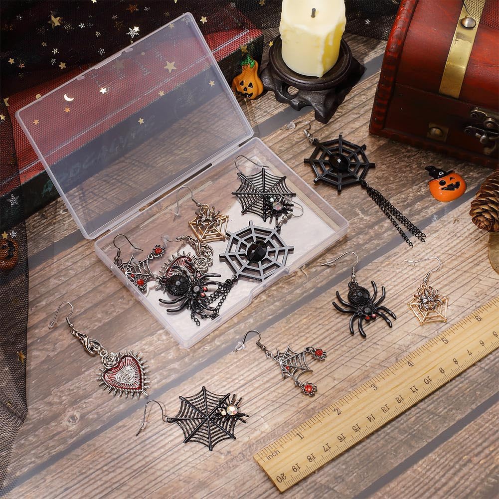SUNNYCLUE 1 Box 6 Pairs Halloween Earrings Set Halloween Themed Earrings Fashion Dangle Drop Jewelry for Women Adults Holiday Jewelry Gift Party Decor