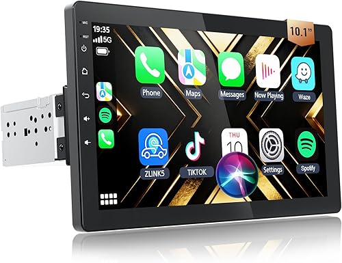 Estéreo de coche Android 13 de 10.1 pulgadas con pantalla táctil giratoria, CarPlay inalámbrico y Android Auto, 2G+32G, Single Din, para Ford F150