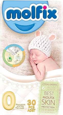 Molfix Bebek Bezi Ekonomik, Beden 0 (0-3 kg), Prematüre, 120 Adet