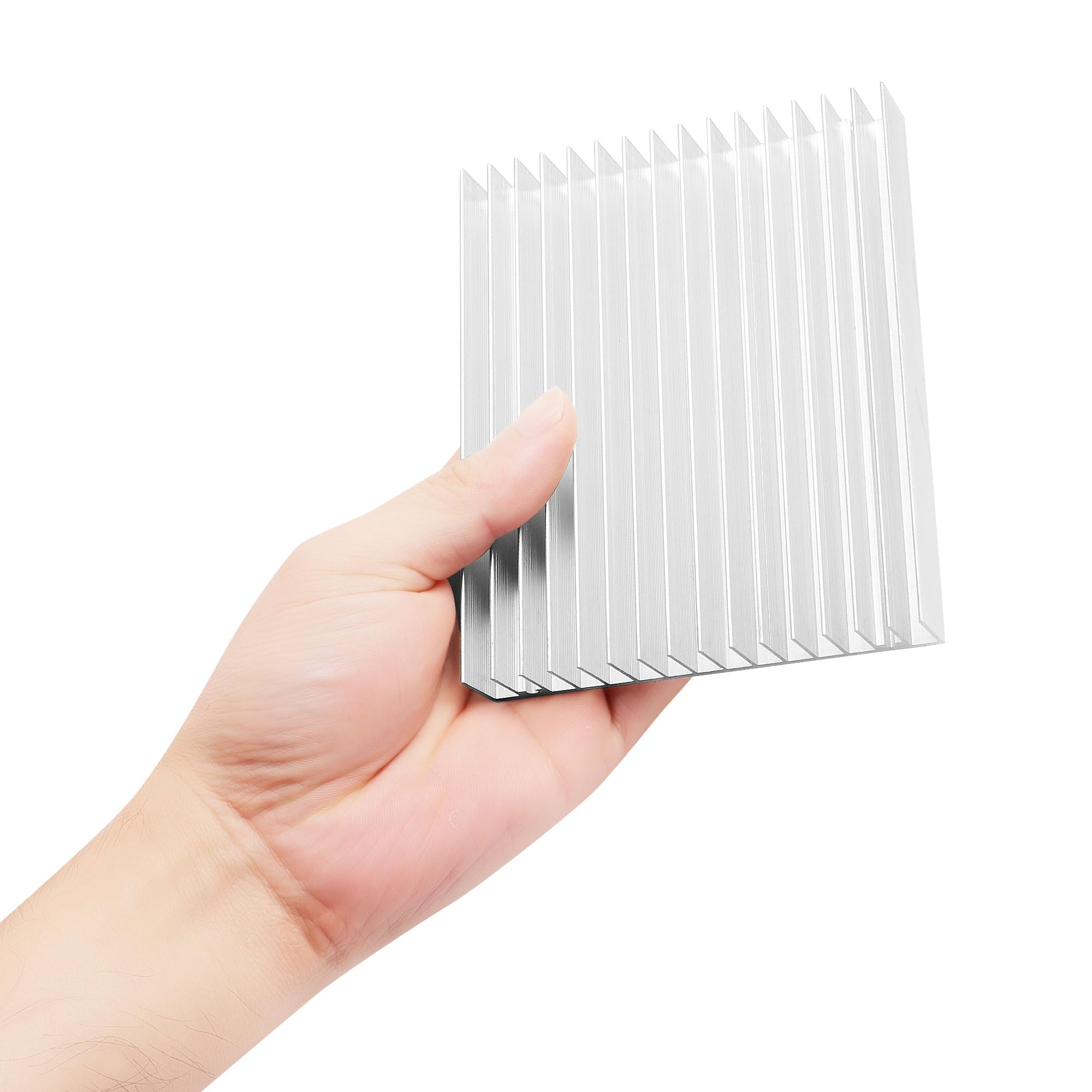 Dissipatore Di Calore In Alluminio – 100x100x18 Mm, 16 Alette, 123g – Per LED, IC, Schede Madri, Amplificatori