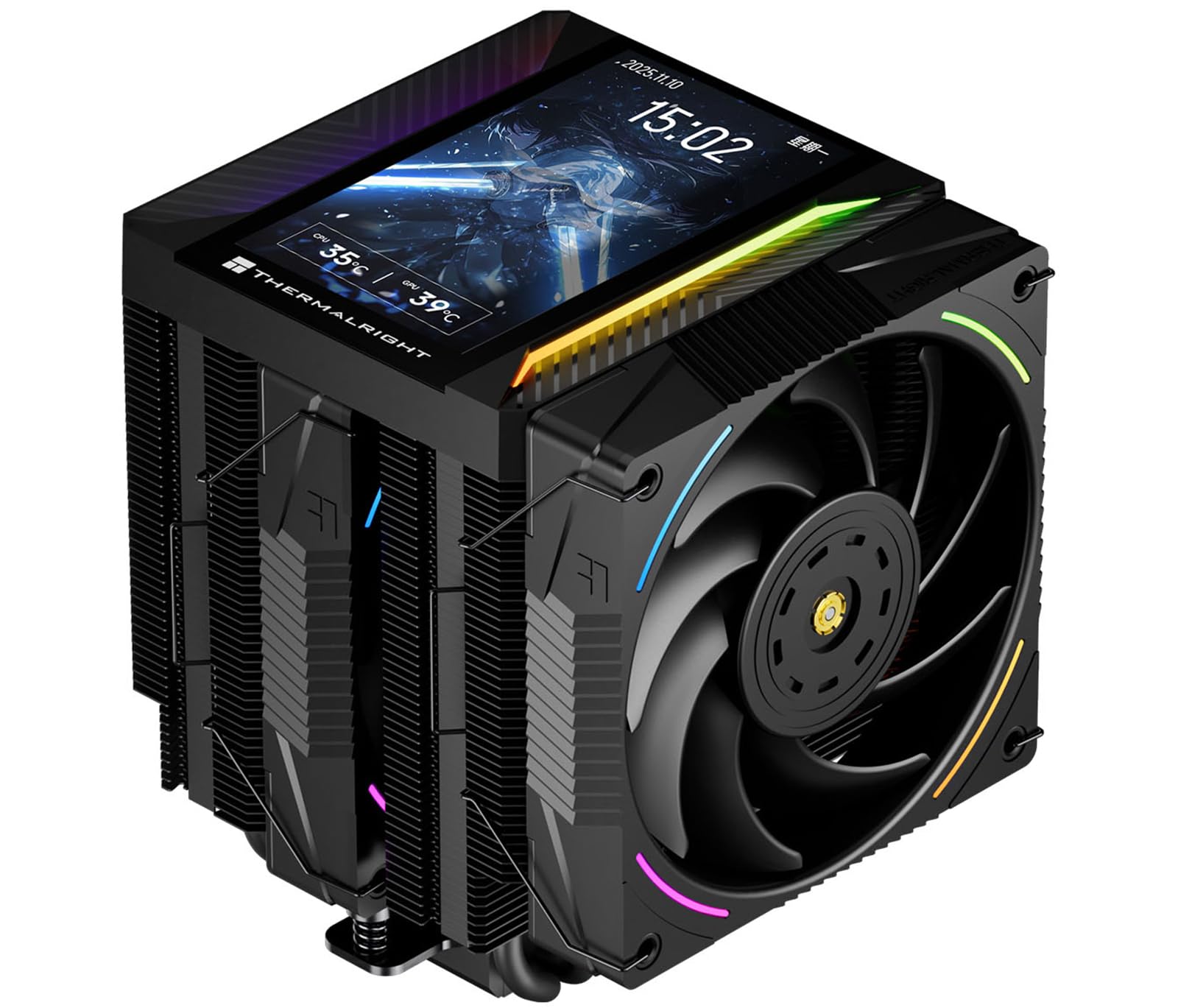 Thermalright Peerless Assassin 120 Vision MAX ARGB CPU Cooler, 5 Inch LCD, TL-K12 2150RPM 120mm Fans, for AMD AM4/AM5, Intel 1851/1700