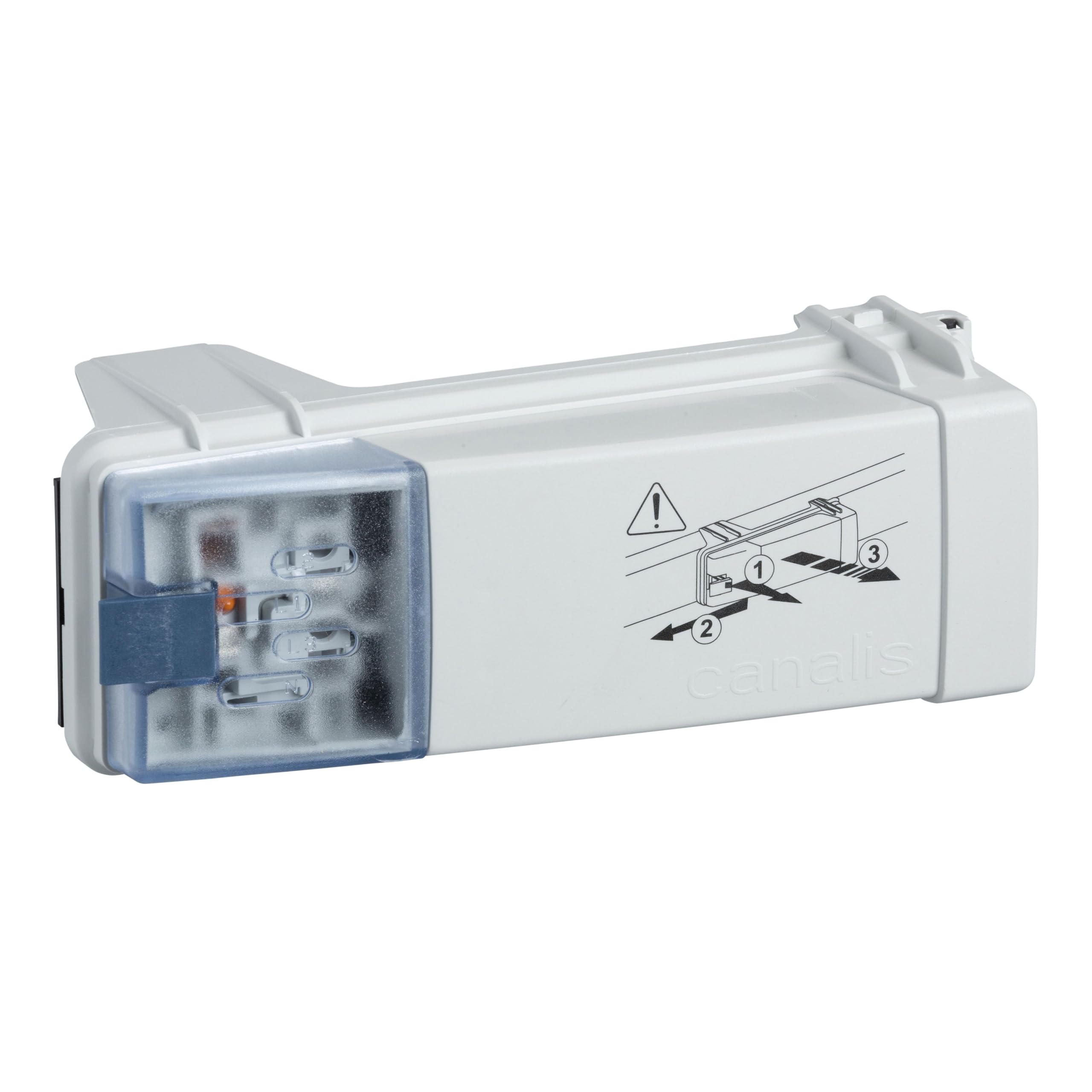 Schneider Electric KBC16DCF21 Canalis Coffret de Dérivation pour Fusible NF 8.5 x 31.5mm, Sélection de Phase, 16 A, Bleu, seule unité
