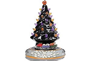Multicolor Halloween Ceramic Tree Village
