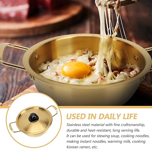 Miniatura 4 de ERINGOGO Tamaño fácil limpio de la familia del fabricante del ramen instantáneo del acero inoxidable del pote de los fideos coreanos