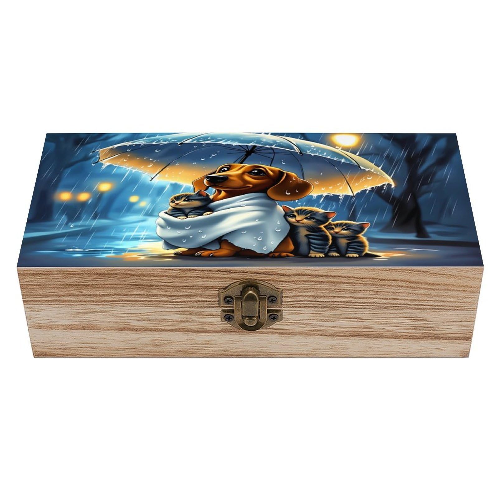 asbwuo Pets Vintage Wooden Keepsake Box