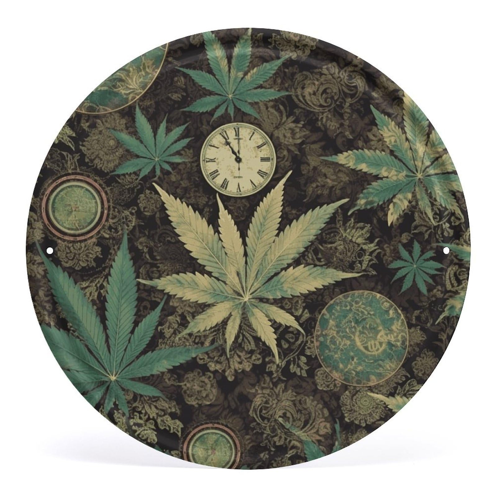 A Puff in Time Weed Marijuana Vintage Metal Signs Funny Yard Signs for Outside Retro Garden Tin Sign for Man Cave Decor Bar Farmhouse Customized Garage Sign for Wall Decor Outdoor Plaques Decorations