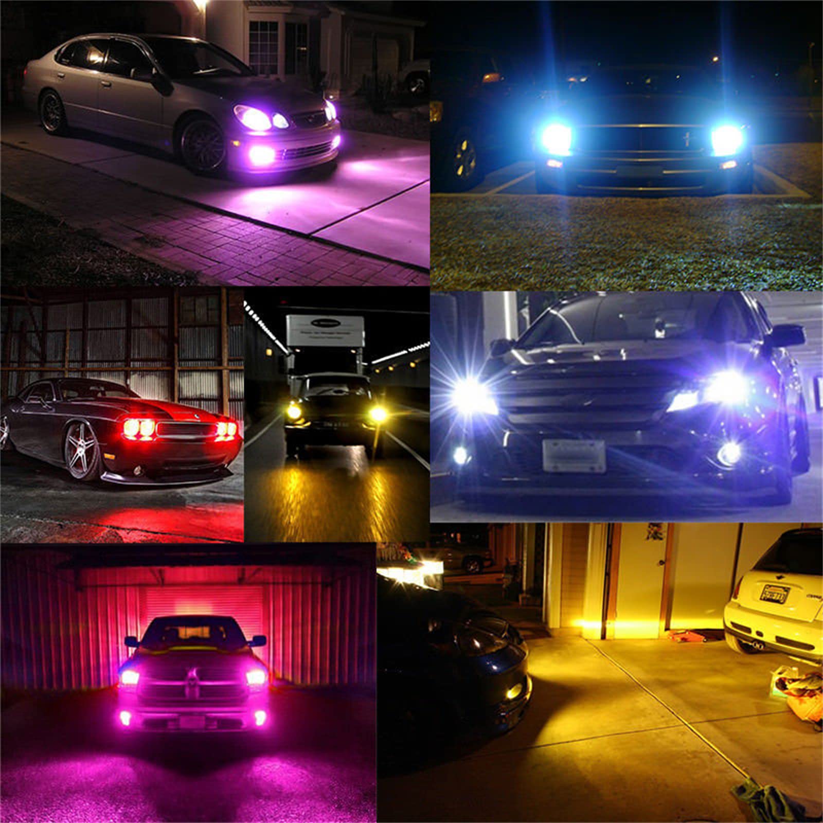 Bombilla LED RGB Que Cambia De Color, Luces Antiniebla, Aplicación Inalámbrica Multicolor, Control Bluetooth, 8000 Lúmenes, DRL, Luces Antiniebla, Bombillas De Repuesto, Paquete De 2,9007/hb5