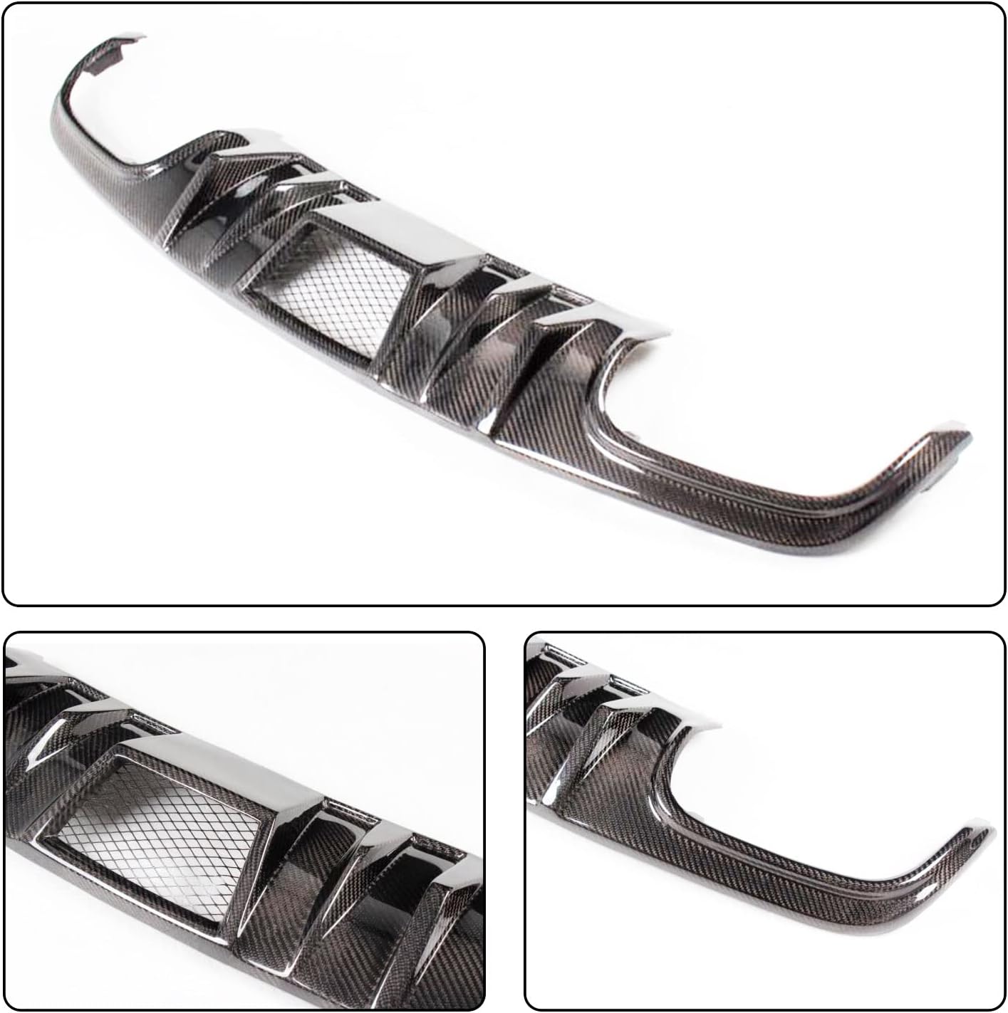 Carbon Fiber Rear Diffuser Compatible with Mercedes Benz W204 C63 AMG Sedan 2008-2011 Lower Bumper Lip Spoiler Body Kit Factory Outlet