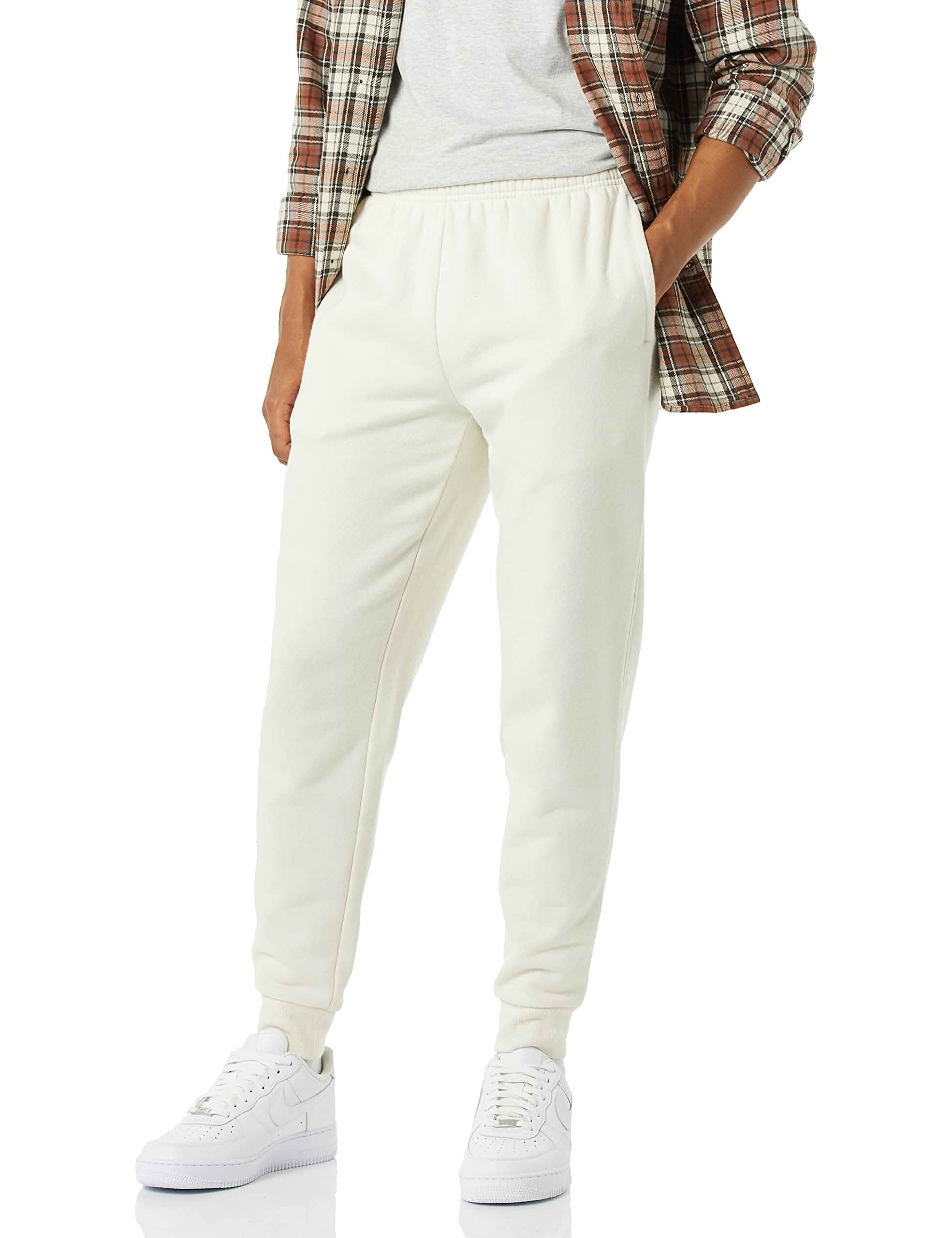 Amazon Essentials Men's Relaxed Fit Fleece Joggers Sweatpants, Drawstring Waist, Tapered Leg, Ribbed Cuffs, Brushed Interior Joggers