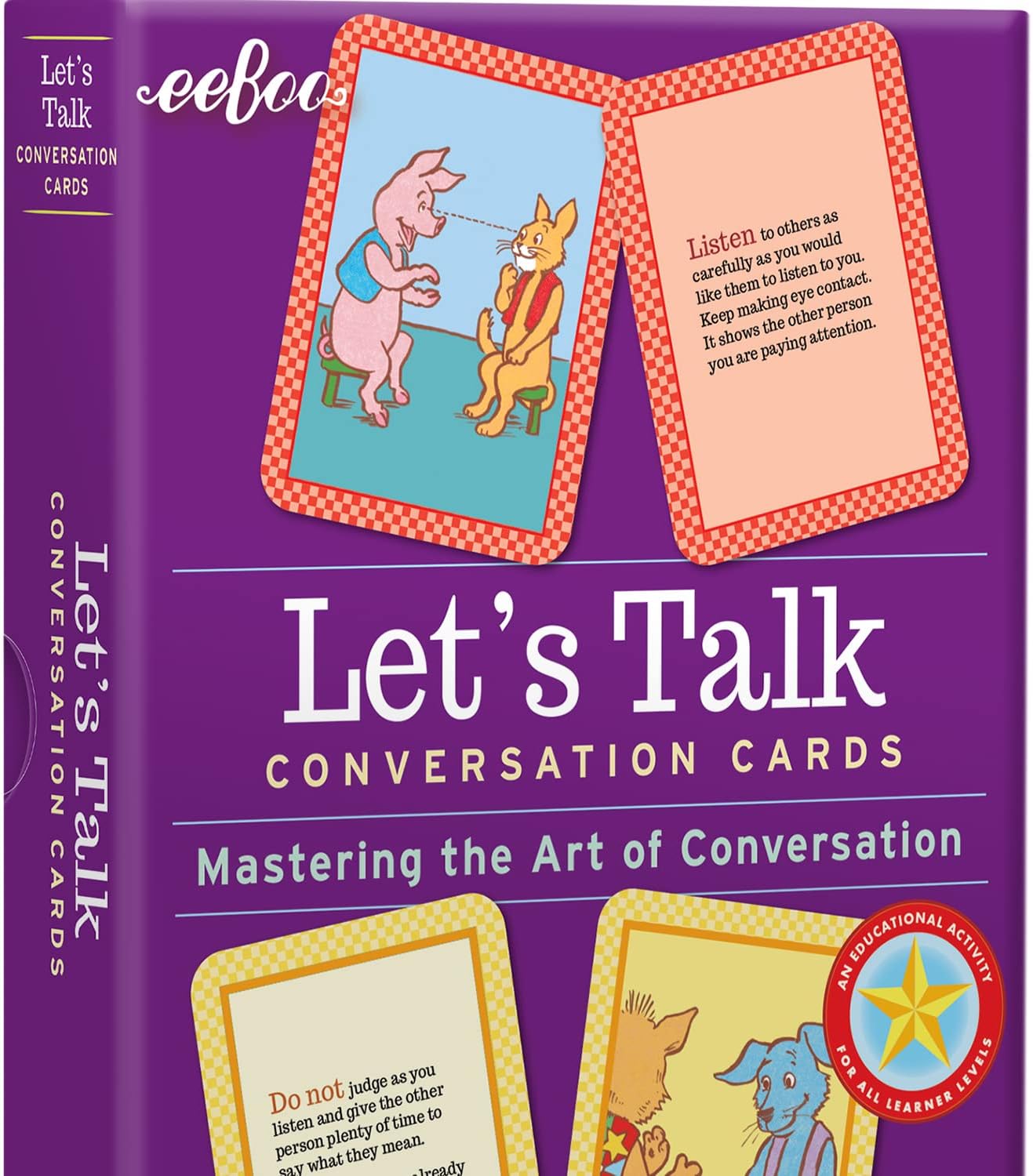 eeBoo: Let's Talk Conversation Cards, Helps Build Essential Conversation Skills, Develops Social & Emotional Intelligence, for Ages 3 and up