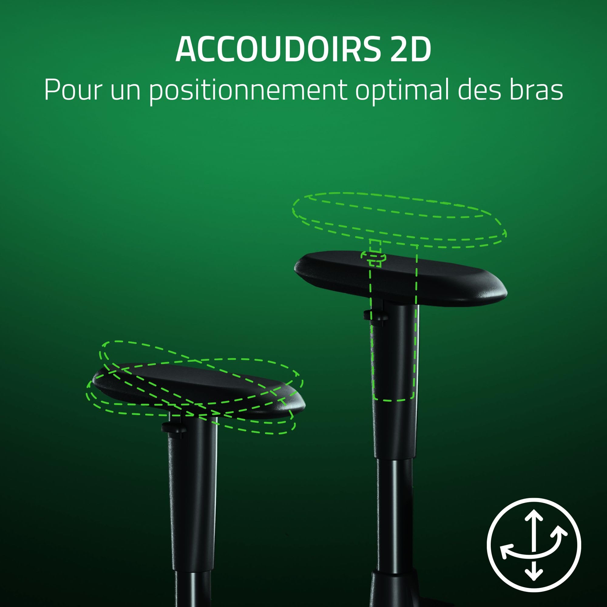 Razer Iskur V2 X - Essential Gaming Chair avec Support Lombaire intégré (Coussins en Mousse moulée Haute densité, accoudoirs en 2D, Tissu avec Finition Douce) Noir