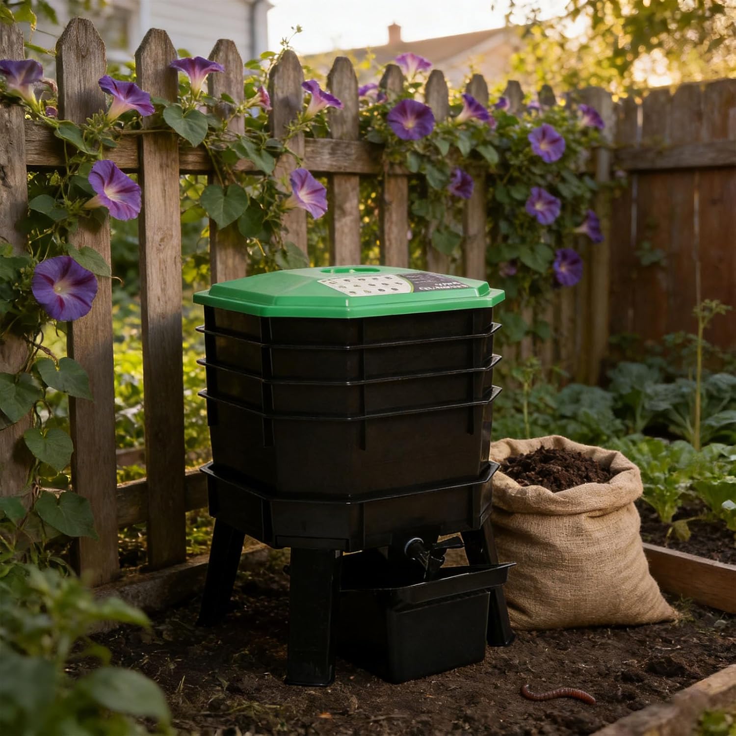 ordinarYone Five Rank Nematode Composting Container Constructed of Permanent PRESENTATION Polystyrene for Efficient Organic Waste Co