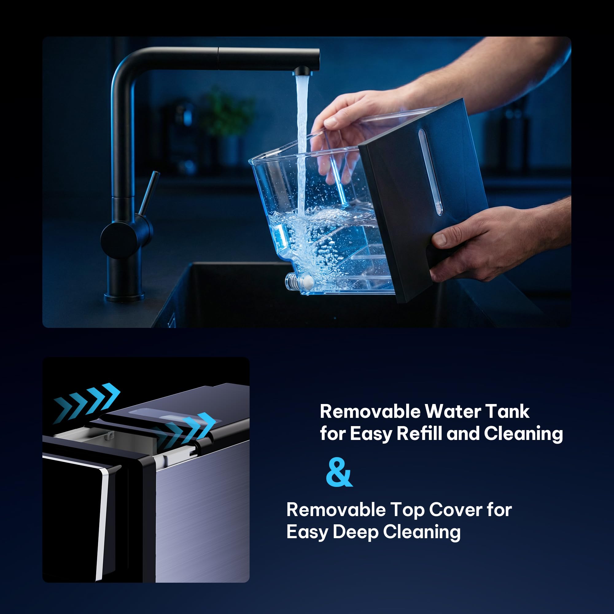 Silonn Nugget Ice Maker Countertop, Auto Drop Ice, Self Cleaning Ice Machine, 40 Lbs/24h Soft Chewable Ice, Self Dispensing Nugget Ice Maker For Home, Kitchen And Party on Fridge.com - View 6