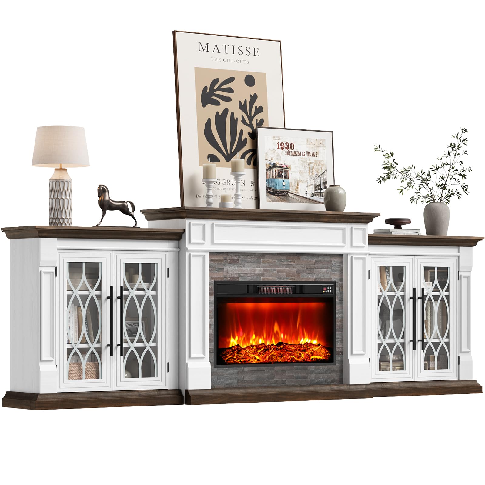 LGHM 104' Fireplace TV Stand (3-in-1)
