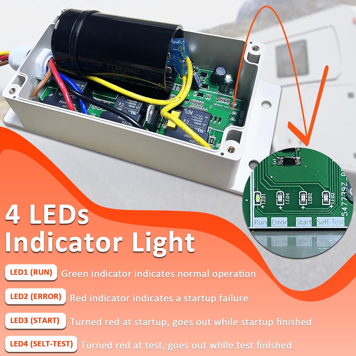 Soft Start Kit for RV Air Conditioner, HVAC Soft Start Kit for RV, Van, Camper, Trailer Air Conditioner, Easy Start an A/C & Electrical Appliances with a Small Generator