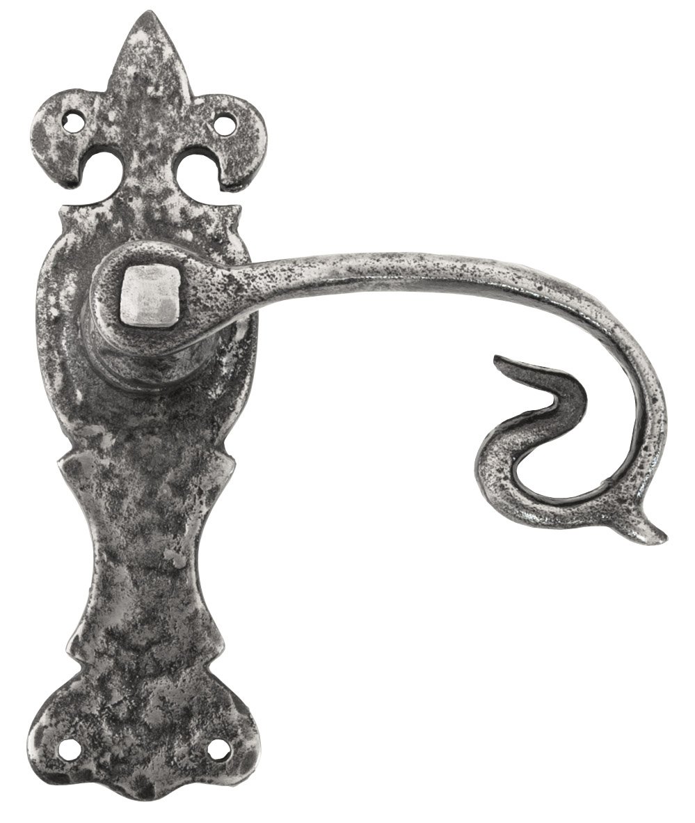 From the Anvil Natural Textured Curly Lever Latch Set