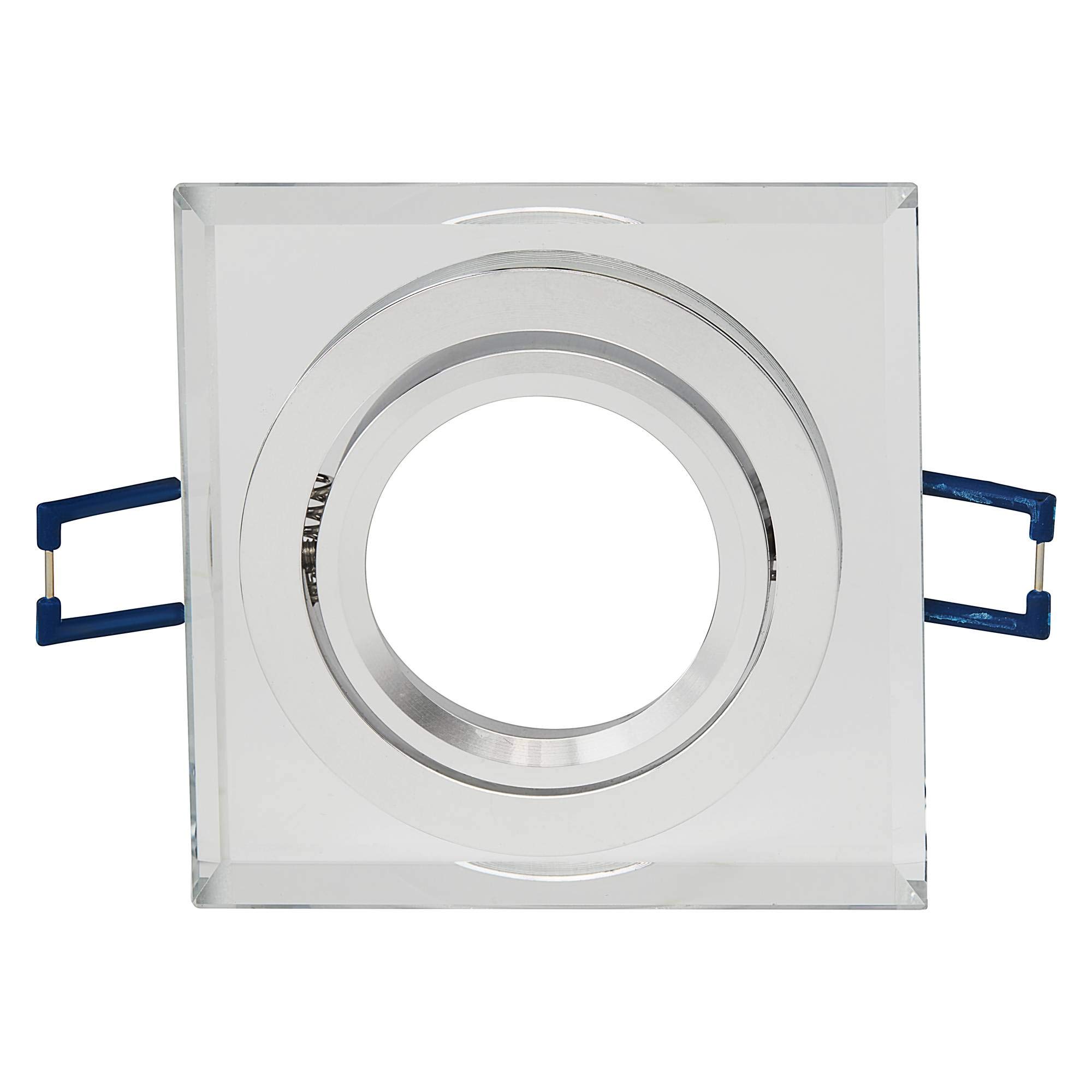 10x LED Einbaustrahler Set Glas rund - transparent 6,5 Watt neutralweiß 230 Volt - Einbau-Spot Schwenkbar flach als Deckenleuchte Decken-Strahler - Einbauleuchte 6,5 Watt5-80mm Bohrloch